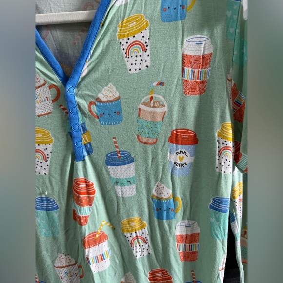 Little Sleepies Bamboo Pajama Set - Coffee Print -Women's Small - Picture 3 of 5